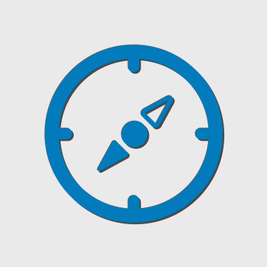 Vektör pusula simgesini. Yöreden yönde. Düz tasarım stili.