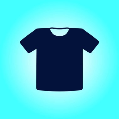 T-shirt işareti simgesi. Giysi sembolü. Düz tasarım stili.