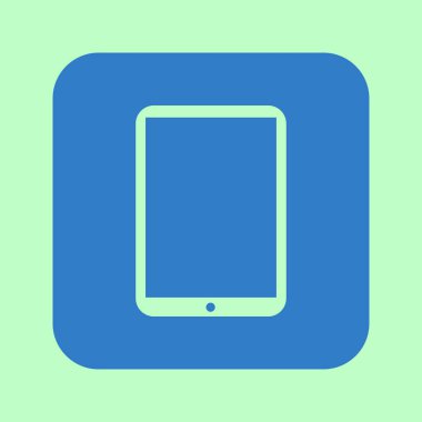 Modern dijital tablet Pc simgesi. Düz tasarım simgesi. 