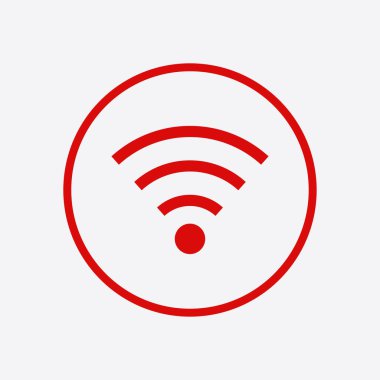 WiFi sembolü. Vektör kablosuz ağ kutsal kişilerin resmi. Düz tasarım stili.
