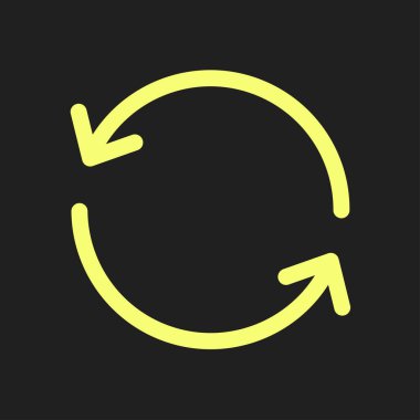 Dairesel ok işareti simge vektör. Düz tasarım stili.