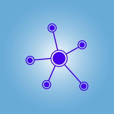 Sosyal ağ tek simge. Küresel teknoloji. İş sosyal bağlantıları ağ.