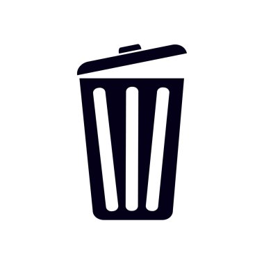 Çöp kutusu simgesini. Sil, Çöp Kutusu'na taşıyın, disk alanı temizleyin. Vektör çizim.