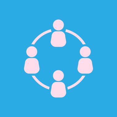 İletişim konsepti. Sosyal ağ tek simgesi. Küresel teknoloji İş dünyasındaki sosyal bağlantılar ağı.