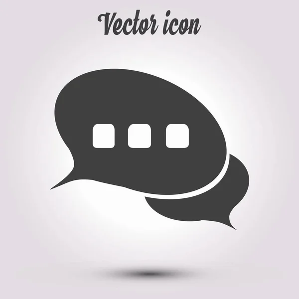 Chat Flat Icon Badge Discussion Dialogue Caractère Correspondance — Image vectorielle