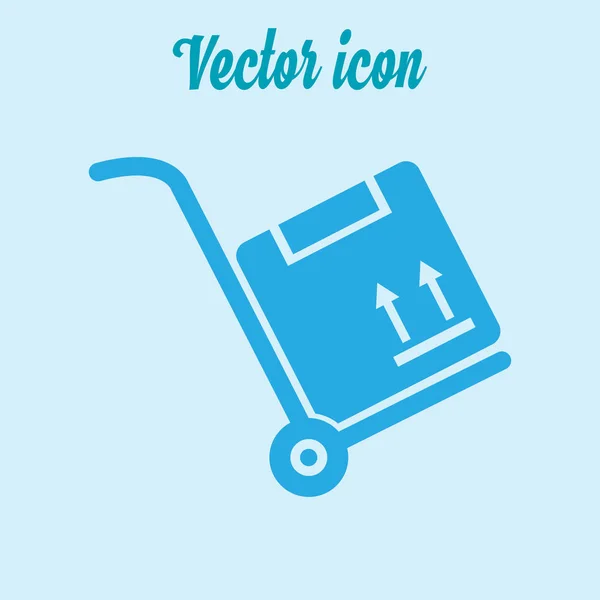 Truck Boxes Icon Hand Truck Sign Symbol — Stock Vector