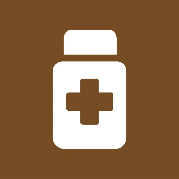 Icône Drogue Emballez Avec Des Pilules Style Design Plat — Image vectorielle