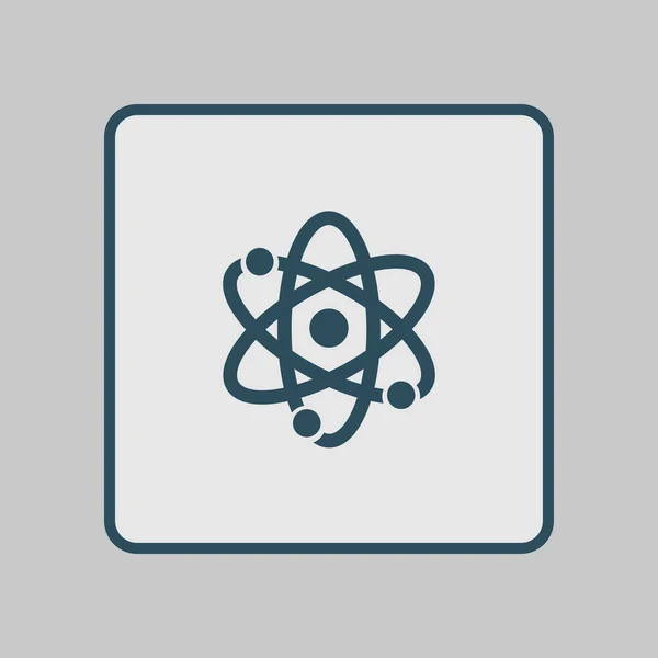 Atomzeichensymbol Atom Teil Symbol Flacher Designstil — Stockvektor