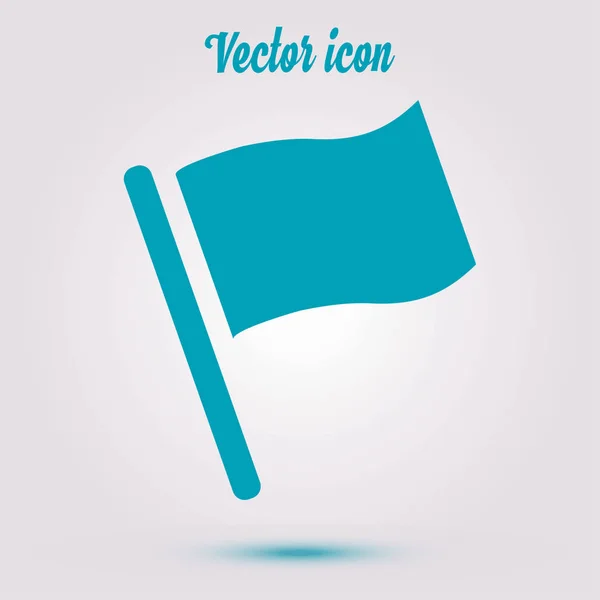 Icône Drapeau Marqueur Position Symbole Style Design Plat — Image vectorielle