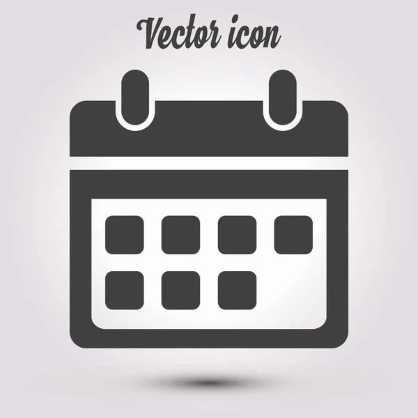 Icône Calendrier Vectoriel Dates Importantes Signent Style Design Plat — Image vectorielle