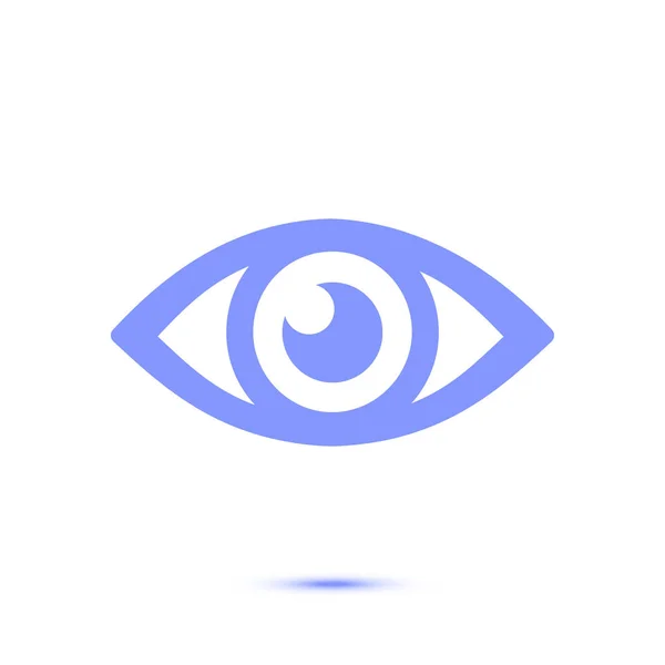Eye Icon Monitoring Surveillance System Flat Design Style — Stock Vector