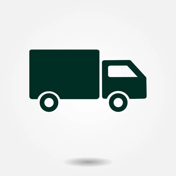 Symbolbild Lieferwagen Lastwagensymbol Sendungen Und Kostenlose Lieferung Flachen Stil Vektor — Stockvektor