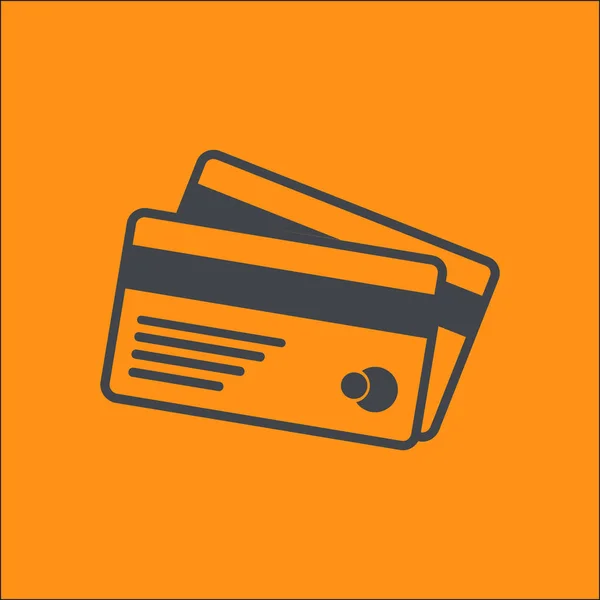 Ícone Pagamento Cartão Crédito Vetorial Estilo Design Plano — Vetor de Stock