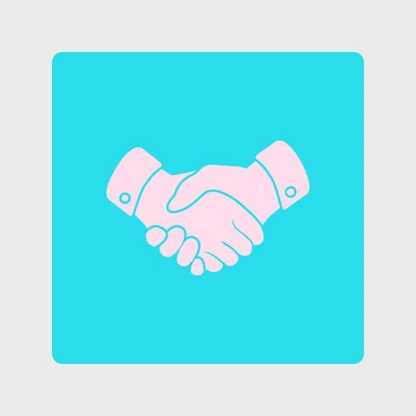 Handshake Sign Icon Successful Business Symbol Flat Design Style — Stock Vector