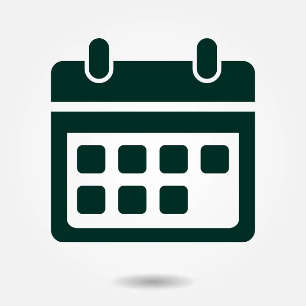 Icono Del Calendario Vectorial Firma Fechas Importantes Estilo Diseño Plano — Vector de stock