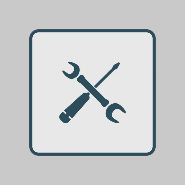 Reparatur Symbol Service Symbol Werkzeuge Singn Flacher Designstil — Stockvektor