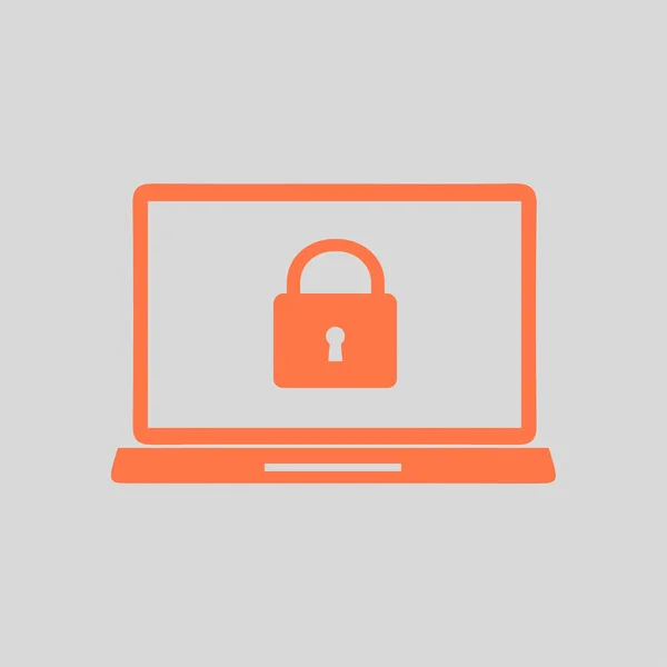 Ícone Conceito Segurança Internet Símbolo Identificação Protecção — Vetor de Stock