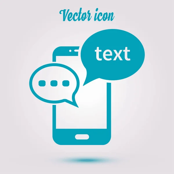 Celular Conversando Icon Mobile Telefone Representando Web Bate Papo Diálogo — Vetor de Stock