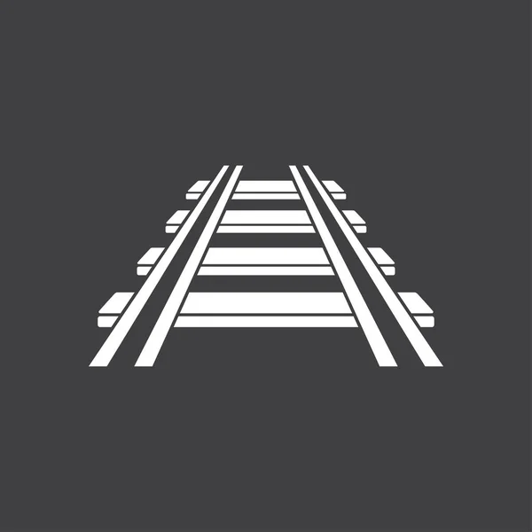 Het Pictogram Van Spoorweg Trein Teken Track Weg Symbool — Stockvector