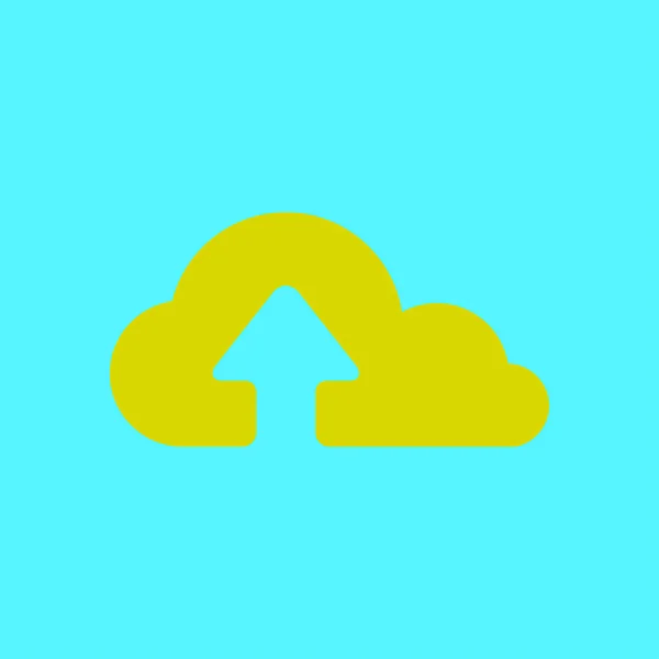 Upload Simples Ícone Nuvem Ilustração Vetorial — Vetor de Stock