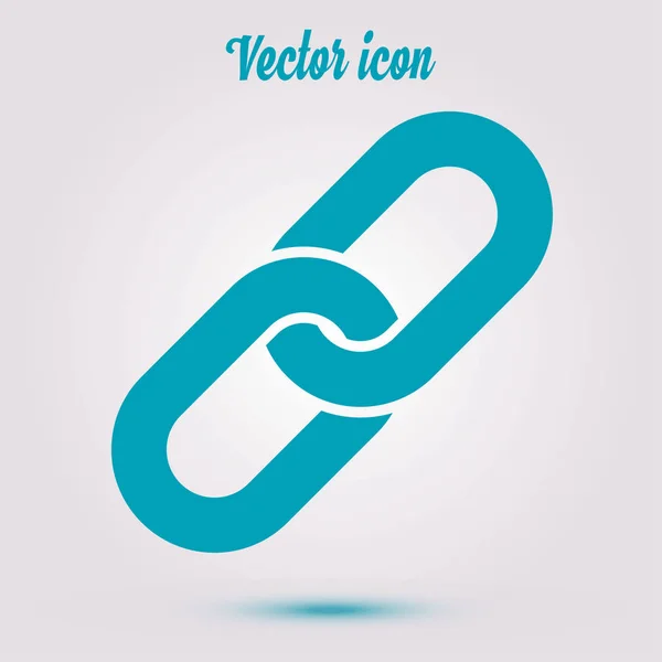 Enlace Icon Chain Único Eslabón Símbolo Enlace Icono Fuente — Vector de stock