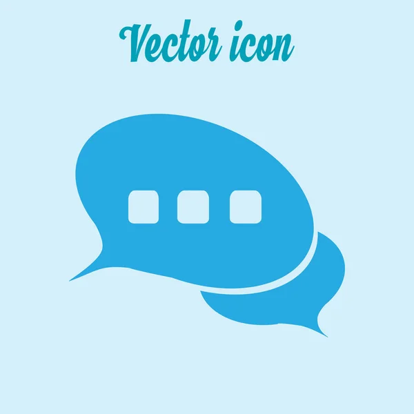 Chat Flat Icon Badge Discussion Dialogue Caractère Correspondance — Image vectorielle