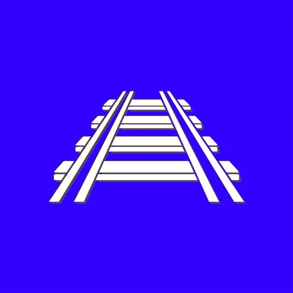 Icono Del Ferrocarril Señal Tren Símbolo Carretera — Vector de stock