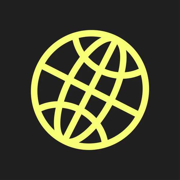 Значок Глобуса Плоский Дизайн Иконки Земного Вектора — стоковый вектор