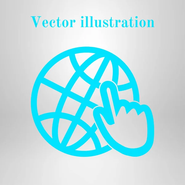 Icono Del Globo Diseño Plano Estilo Tierra Vector Iconos — Archivo Imágenes Vectoriales