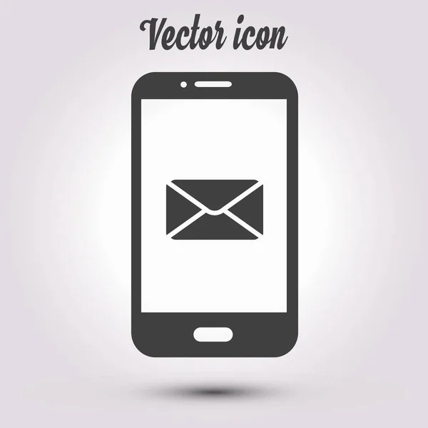 Smartphone Mail Sms Ícone Símbolo Sinal Correio Móvel — Vetor de Stock