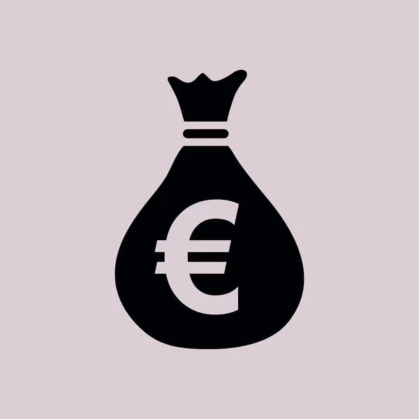 Символ Грошової Одиниці Євро Євро Плоский Дизайн Стиль — стоковий вектор