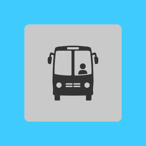 公共汽车图标 学童的符号 国际旅游交通 舒适的车辆 — 图库矢量图片