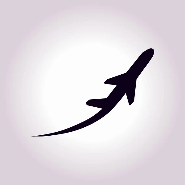 Samolot Lot Bilety Air Mucha Podróż Startu Sylwetka Elementu Symbol — Wektor stockowy