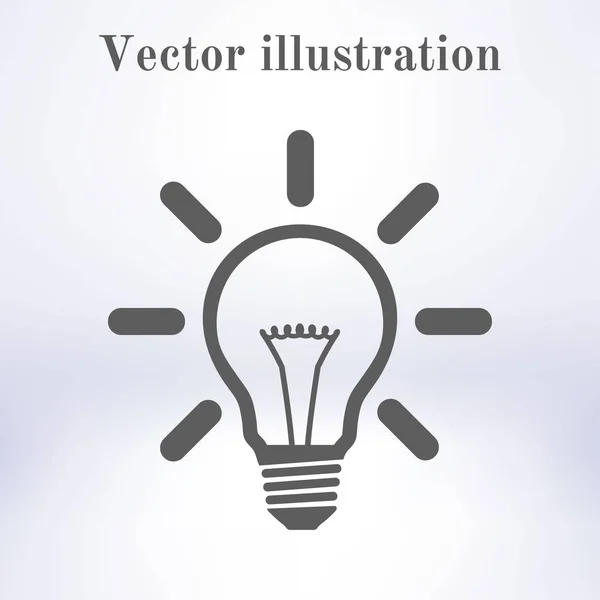 Lampe Lumineuse Signe Icône Idée Symbole Ampoule Style Design Plat — Image vectorielle