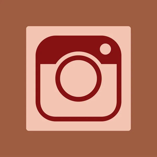 Foto Fotocamera Icon Social Media Segno Simbol Fotocamera Hipster — Vettoriale Stock