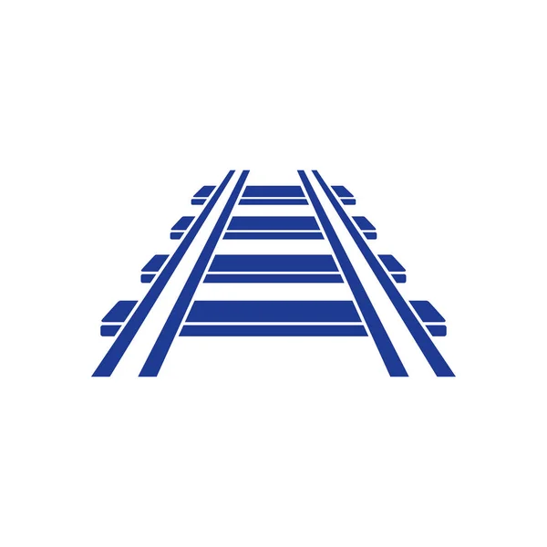 Icono Del Ferrocarril Señal Tren Símbolo Carretera — Vector de stock