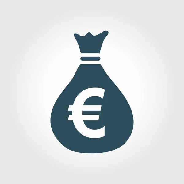 Euro Eur Currency Symbol Flat Design Style — Stock Vector