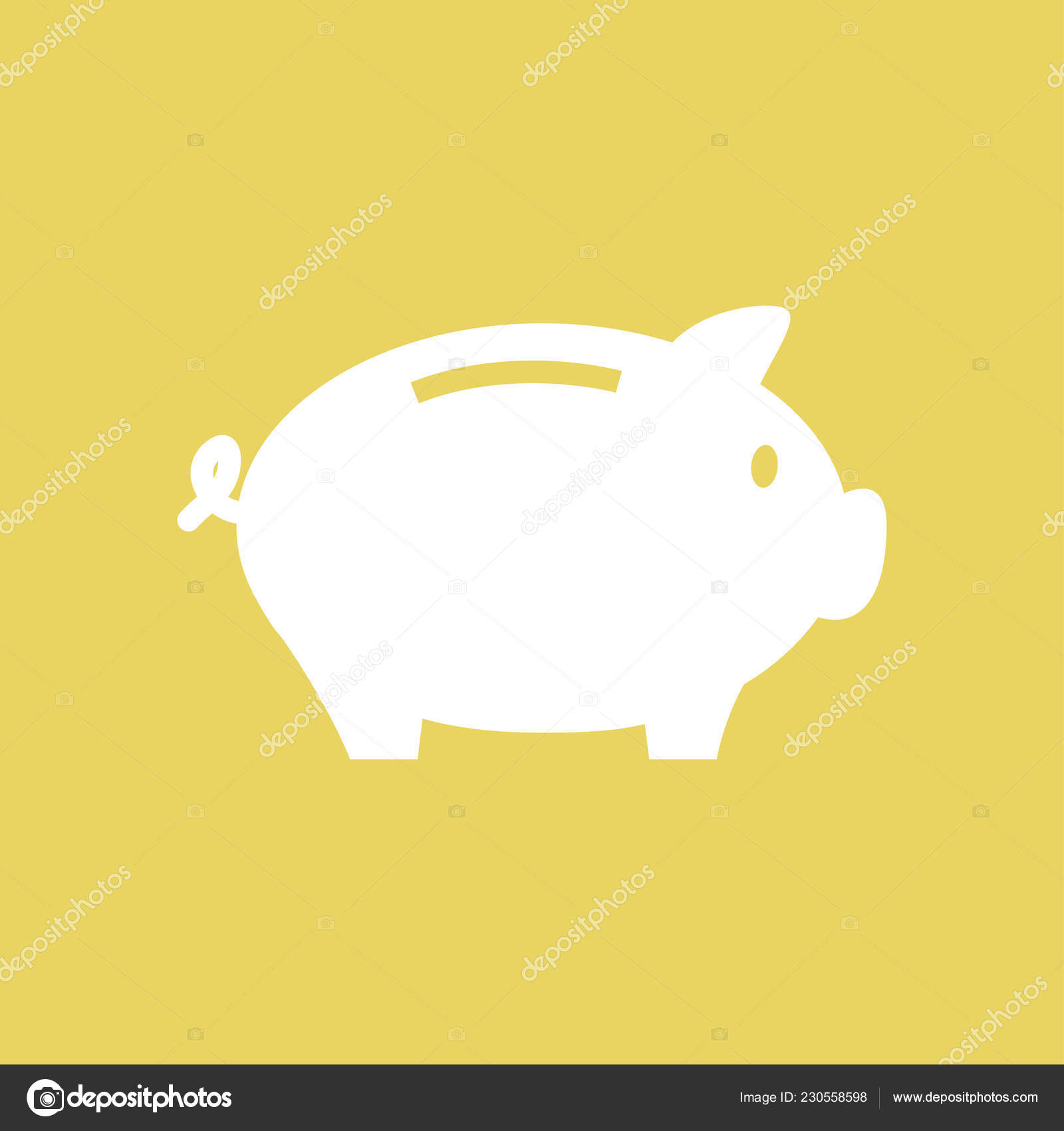 Piggy Bank Icon Pictograph Moneybox Flat Design Stock Vector - piggy bank icon pictograph moneybox flat design stock vector