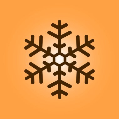 Kar tanesi simgesi. Yılbaşı Dekorasyonu. Tüm Noel ve yeni yıl kutlamak için.