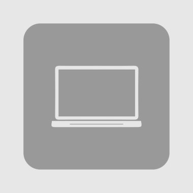 Laptop, vektör çizim basit simgesi