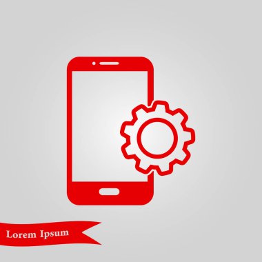 Akıllı telefon hizmetleri simgesi. Mobil kullanıcılar için destek.