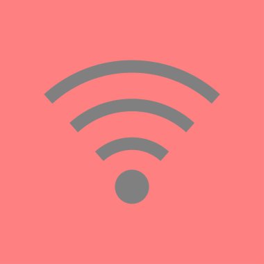 WiFi sembolü. Vektör kablosuz ağ kutsal kişilerin resmi. Düz tasarım stili.