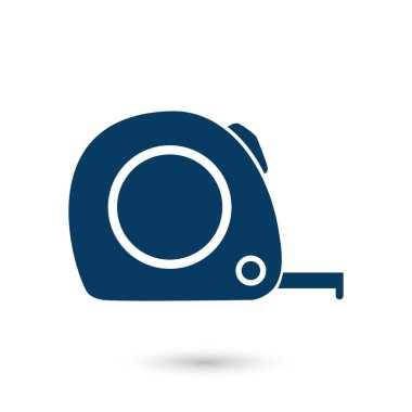  Mezura simgesi. Rulet inşaat sembolü. Boyutları ve ölçüleri. Bir kesim kartı oluşturma.