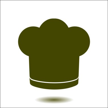 Chef şapka işareti simgesi. Şapka pişirme sembolü.