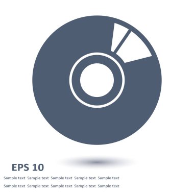 CD veya Dvd simgesini. Kompakt disk erkek. Düz tasarım stili.
