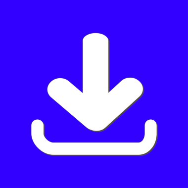 Simgesini indirin. Düğme yükleyin. Düz tasarım stili.