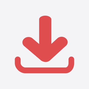 Simgesini indirin. Düğme yükleyin. Düz tasarım stili.