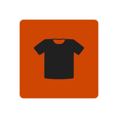 T-shirt işareti simgesi. Giysi sembolü. Düz tasarım stili.