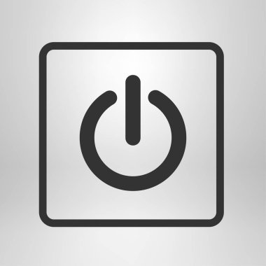 Güç işareti düz simgesi.