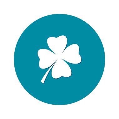 Yaprak yonca işareti simgesi. Aziz patrick sembolü. Ekoloji kavramı. Düz tasarım stili.